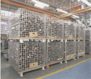 Heavy Weight Foldable Collapsible Wire Containers W47" X D39" X H35" In Zinc plate Finishes