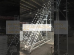 Escalera de aluminio de 4 m de altura de montaje de luz fácil de mover para el uso de estantes de almacenamiento