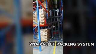 Sistema de estanterías para paletas de pasillo muy estrecho (VNA) Almacenamiento de alta densidad para un espacio máximo