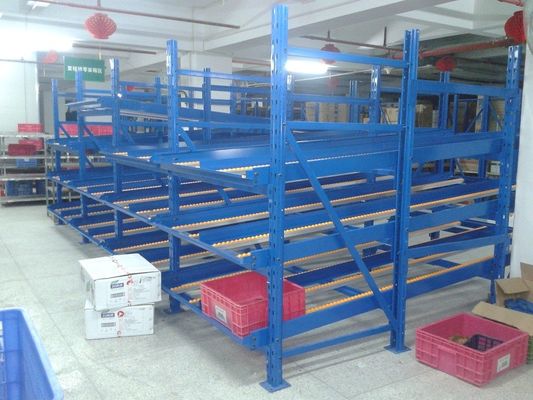 comprar estantería del flujo del cartón de la estructura de acero 100KG para la central logística de la distribución Fabricación en línea