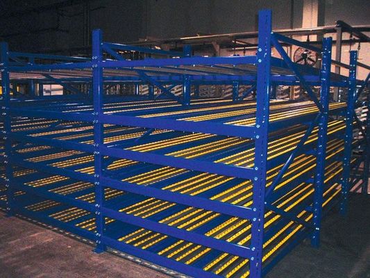 comprar sistemas de aluminio del estante del flujo del rodillo del almacén para almacenar el rodillo de la caja/de la bandeja online manufacture