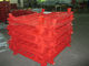 Capa de epoxy del polvo que pinta al peso pesado rojo 2000lbs del envase de la malla de alambre cargado