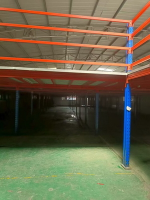 Plataformas de acero de varios niveles de trabajo pesado/medio y pisos de mezzanine industrial de color azul y naranja