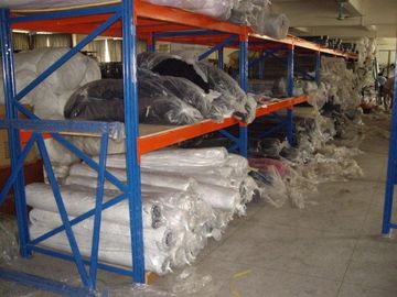 de acero/madera deja de lado los estantes resistentes de la estantería para la acción del material de la tela