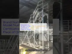 Escalera de aluminio ligera de 4 m de altura en dos niveles fácil de mover para el uso de estantes de almacenamiento